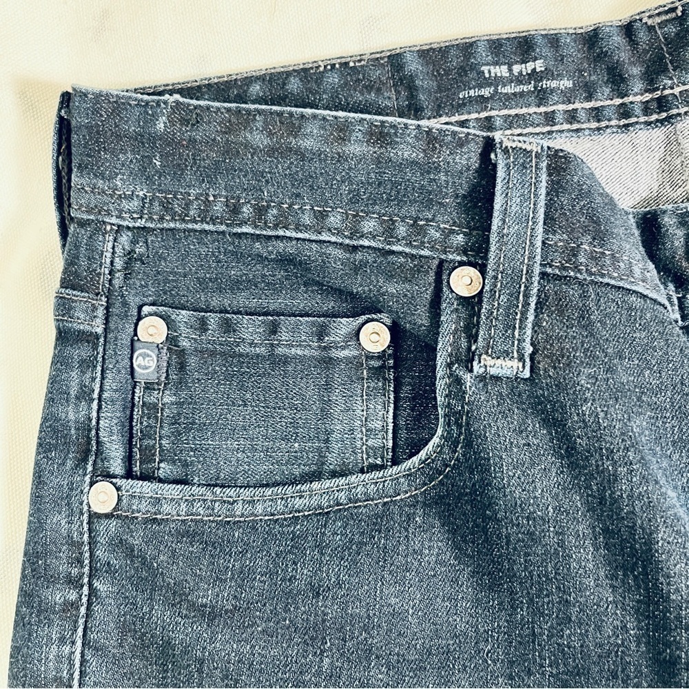 AG Adriano Goldschmied 'The Pipe' High Rise Cropped Jeans Vintage Wash Unisex 32 - Picture 4 of 16
